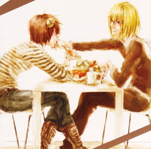 alithehufflepuff:  OTP - Mello x Matt, Death Note If you know any of the artists who made these amazing pieces of work, reblog with their names, thank you 