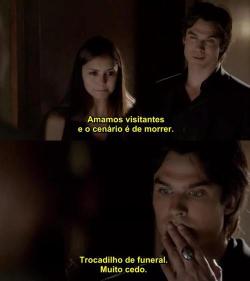 thevampirediariesbrcom:  Amamos visitantes e o cenário é de morrer.  Damon &lt;3