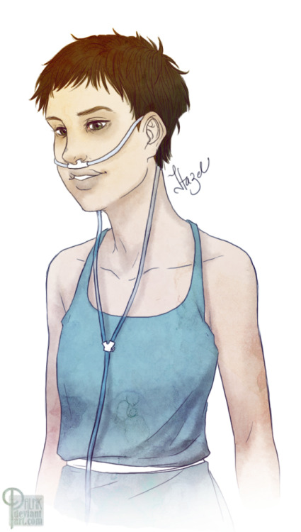 superwhofflepuff: letterstomrpotter: paln-k: The Fault in Our Stars. Red sketches and Hazel Grace by