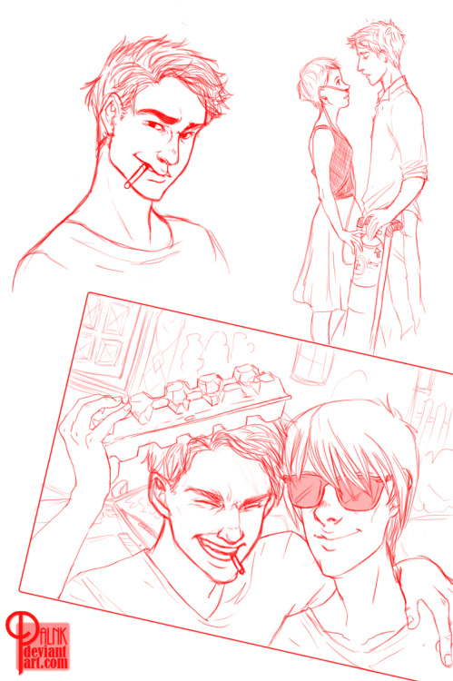 superwhofflepuff: letterstomrpotter: paln-k: The Fault in Our Stars. Red sketches and Hazel Grace by