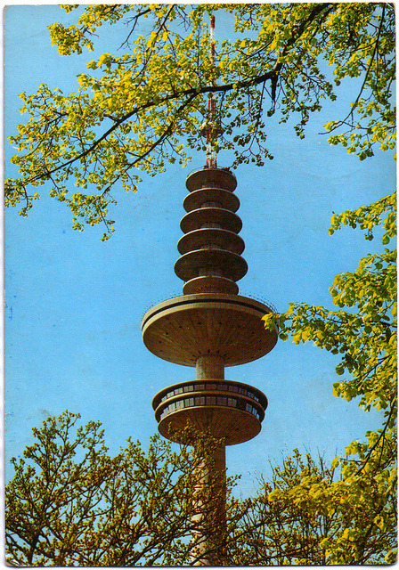 europavintage: Fernsehturm, Hamburg by 60s_70s_80s_Postcards on Flickr.