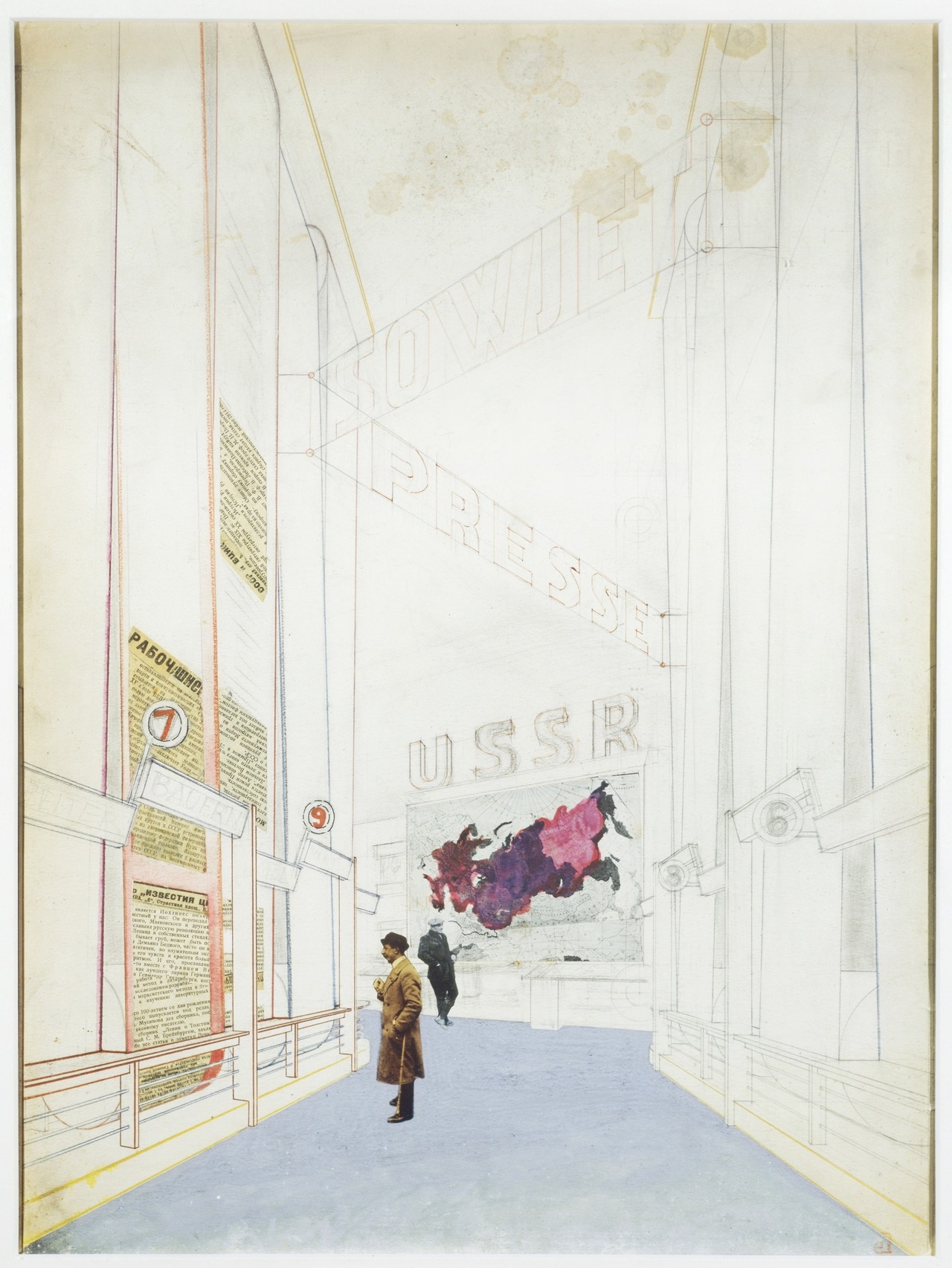 El Lissitzky, Pressa Exhibition Sketch, 1927, Collection: Museum Ludwig, Cologne