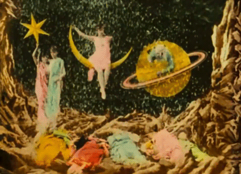 “ From the French silent film “La Voyage dans la Lune” (A Trip to the Moon) (1902)
”