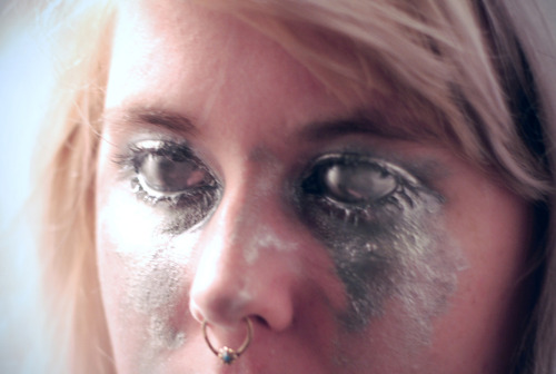 heptagram:  Mehron silver powder + baby oil