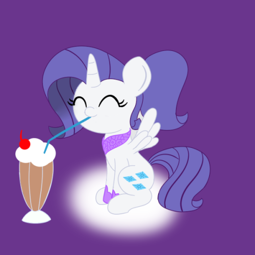 askfillyrarity:  Everyone knows that the Summon Chocolate Milkshake Spell is unique to alicorns.   Priorities are a must! Clearly, little Rarity here has them in order. ;3