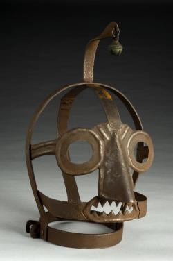 phillipmark:  littlemissodd:   Scold’s bridle, Germany, 1550-1800A scold’s bridle was a punishment device used primarily on women, as a form of torture and public humiliation. The bridle was used as a punishment for women considered to be spending
