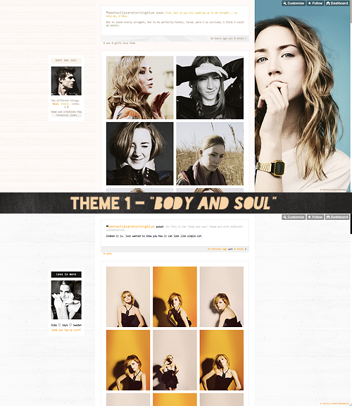 pscs5: THEME 01 - BODY AND SOUL  live preview 1/ live preview 2 / code Please, d