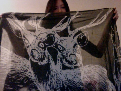 So i thought i ordered this really cute scarf until I opened it up and saw these creepy deer&hel