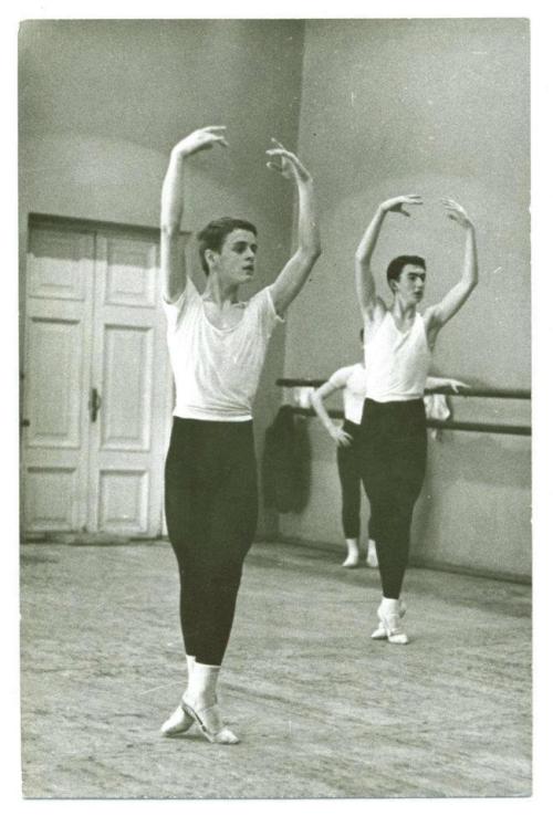 fashionnasty:  Mikhail Baryshnikov during his student days at the Vaganova Ballet Academy, circa 196