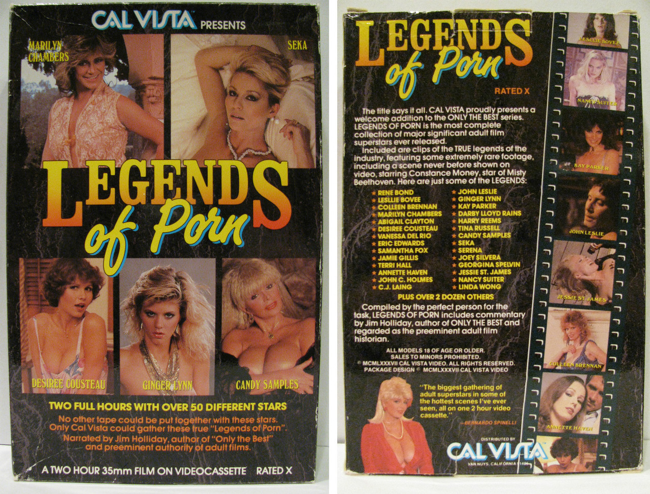 Legends of Porn, Cal Vista VHS, 1987 (Photo of Marilyn appears to be from a shoot