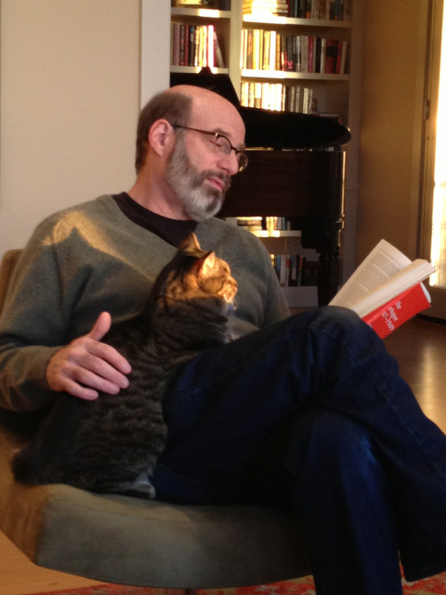 My dad and my cat reading Benny Morris. They’re quite the intellectuals.