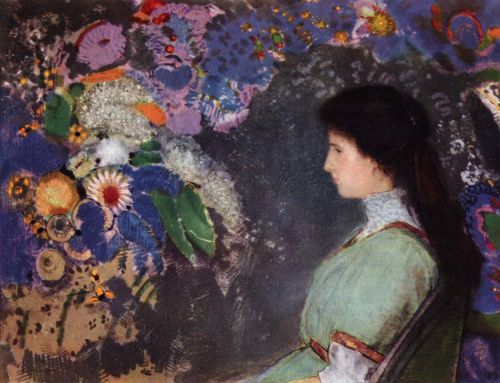 HOW ABOUT SOME ODILON REDON LOVEhe&rsquo;s really super coolhere is a portrait he madePortrait of Vi