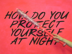  unconventionalmoose:  “HOW DO YOU PROTECT YOURSELF AT NIGHT” + glittered sequined bat  