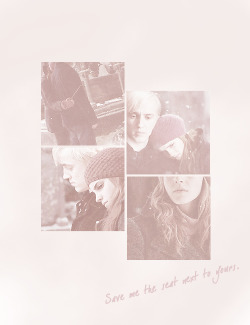 hyoudov:  “Happy Valentine’s Day, Draco,” she said. “Save me the seat next to yours.” ▬ Graveyard Valentine 