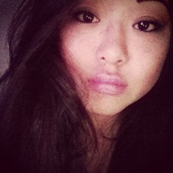 shehlovee:  #girl #lipstick  no fake lashes #chink #cold #captionthis