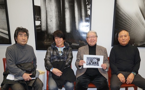 From left to right: Hajime Sawatari, Daido Moriyama, Eikoh Hosoe, and Tenmei Kanoh. January, 2012.