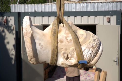 A giant head of Empress Faustina. It was found in 2008 by a team of Belgian archeologists who were e