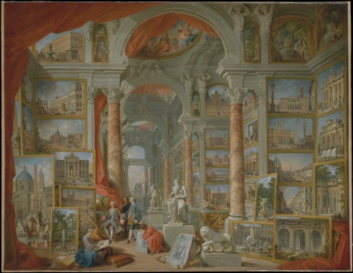 Ancient Rome and Modern Rome, by Giovanni Paolo Pannini, Metropolitan Museum of Art, New York City.