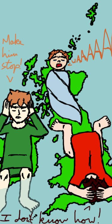 Related to this picture, I guess as a kind of sequel to it. Ireland and Wales are a bit older now, m