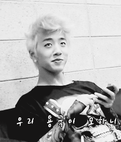sixpirates-blog:Bang yongguk’s reaction after he noticed the camera is filming him :3 y so cute?