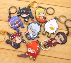 parfaitsamurai:  Gintama keychains by Cospa for presale at Jump Festa 2013! They will also be available for sale in March 2013. 