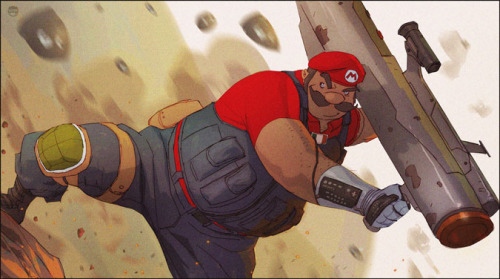 justinrampage:Artist and illustrator Coran Stone created a Call of Duty style series of Super Mario 