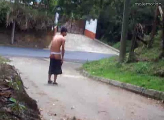 nakedwatcher:  Street wank and dildo fuck in front of his home.  Wow, hope dad doesn’t come of early.  Or maybe I do…