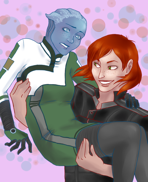 Porn exdrawthings:  My works for Mass Effect team photos