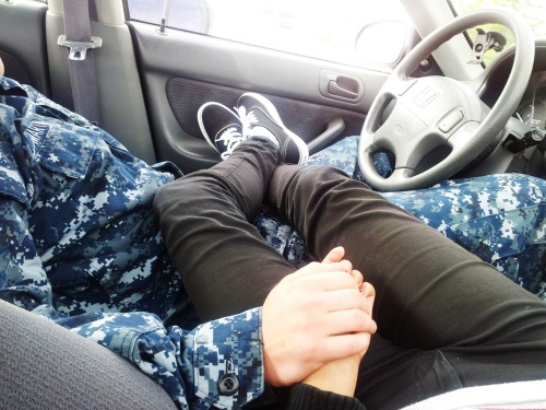 apriljoyp:My babe is so tired. I just picked him up on base. We’re just gonna take a quick nap in th