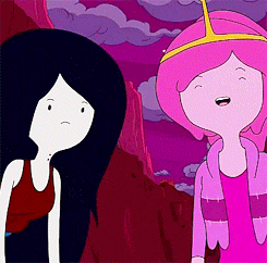 zuppadivetro:lospaziobianco:Adventure Time (gif)Princess Bubblegum and Marceline