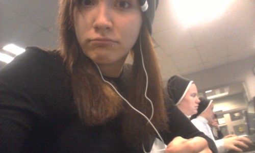 foxybait:  At the computer lab on campus.. on tumblr.. surrounded by nuns. Oh no.  Bwahahaha!  Ack!