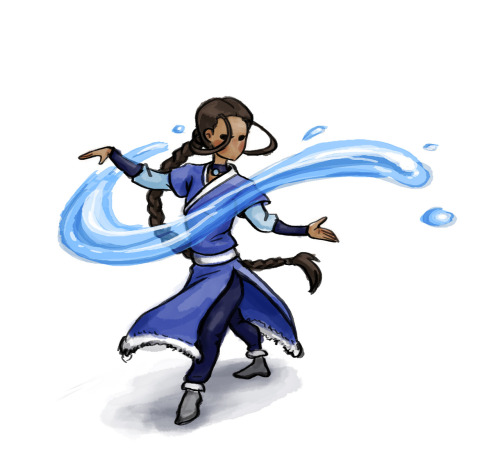 tutturuinen:  Some characters from Avatar: the Last Airbender in Okami style. 