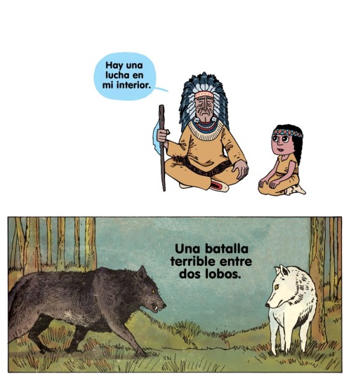 pelandocables - Cuento Cherokee.Ambos lobos deben aprender a...