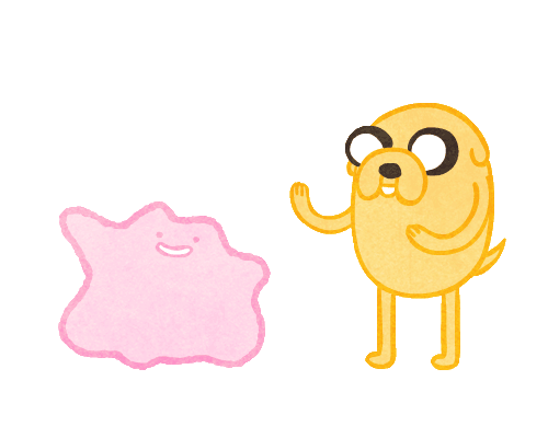 dorkly:  Jake the Dog and Ditto the Ditto “Soon, I will have ALL the likes!” – the power-mad artist who made this gif. 