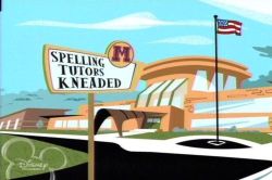 dr3amingofdisn3y:  the-weed-wizard:  if you don’t think Kim Possible’s school sign was the best then you need to get out of my face.  YES! 