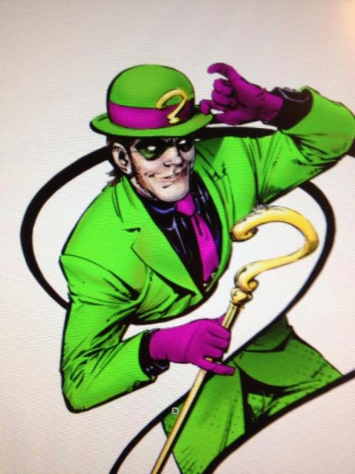 yurblecryingalonewithcomicbooks: tychokepler: Riddler art tweeted by Greg Capullo Is that red hair.