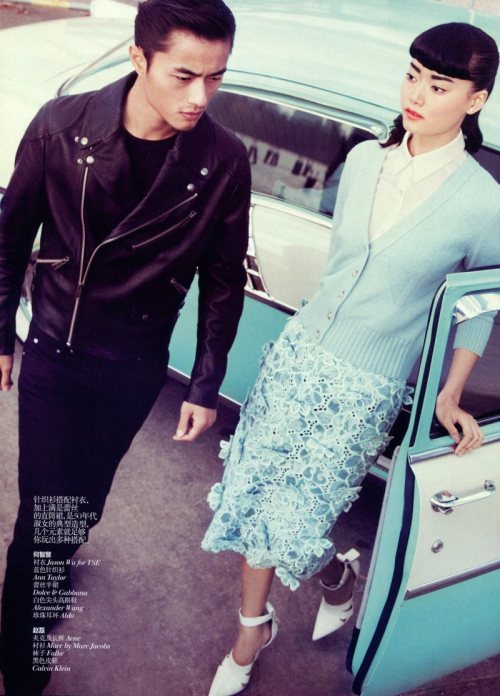 scarletpixiedust: Lily Zhi, Zhao Lei and Wang Xiao for Vogue China, March 2012. Photographed by Lin