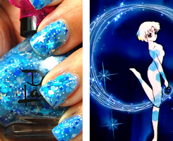 cool1412:  appleinspiration:  sailorfailures:  Daily Lacquer has made a collection of Sailor Moon-themed nail varnish blends called The Lovely Moon Collection. They remind me especially of their transformations. Get them for Ű a bottle or ฺ for the