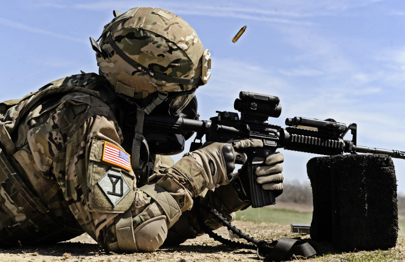usarmystrong:  United States Army - Lt. Col. Jayson Allen fires his rifle during