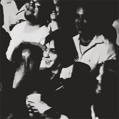 probablythemouth:  Julian Casablancas in the crowd at The White Stripes show - NYC 2002 [x] 