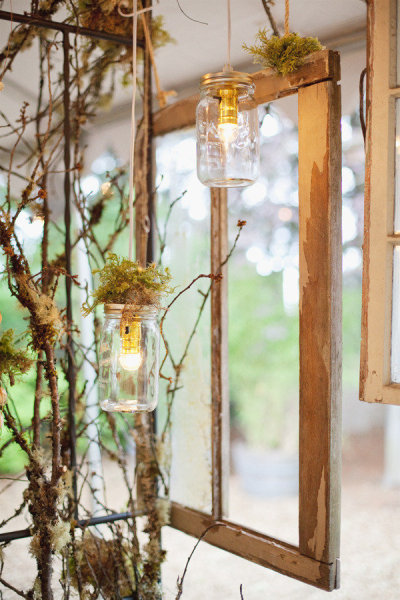 Homemade Wedding Lights: These lights can be made out of mason jars, IKEA HEMMA cord sets and s