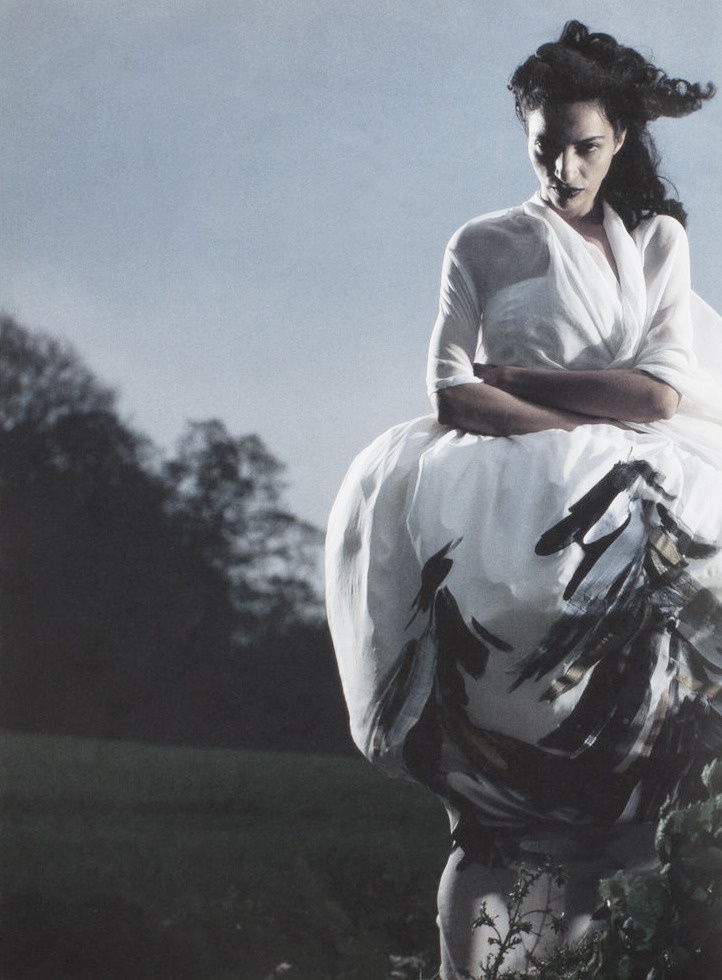  Farida Khelfa in Comme des Garçons Noir photographed by Brian Griffin for Six #8,