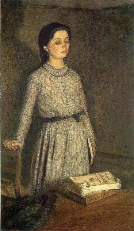 The Student (1903). Gwen John (Welch, Post-Impressionism, 1876–1939).In the autumn of 1903, John tra