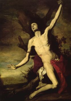 spanishbaroqueart:  Jusepe de Ribera Saint Sebastian (c. 1642)