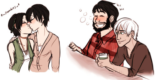 im cheating im not working on my prompts like i’m suppose to so HIPSTERS also if its not obvious Garret is drunk 