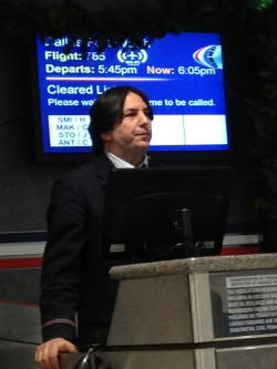theklwix:  katethemusical:  Professor Snape actually faked his death. He now works for what the muggles call “American Airlines.”  Please get on flight three hundred and ninety fourrr. 