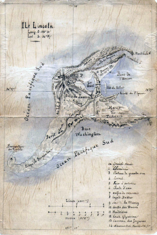 willigula:Jules Verne’s original sketch map of Lincoln Island for L'Île mystérieu