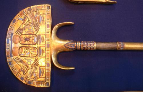 ancientart: Ancient Egyptian sun shade from the tomb of Tutankhamun, dates to about 1323 BC.