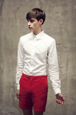 boysbygirls:  The beautiful Daniel Lock at Models 1 by Cecilie Harris. Daniel wears shirt by QASIMI and shorts by COEUR. 