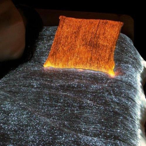 fafner-fatale:  notraffic:  gaksdesigns:  Luminous Fiber Optics Bed Cover  UMMMMMM I NOW KNOW WHAT I WANT FOR CHRISTMAS.  Please. Someone please. /dies imagining having one 